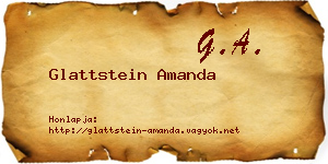 Glattstein Amanda névjegykártya